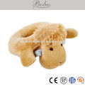 LT121001,10cm camel plush stuffed animal baby wrist rattle with printed ear
